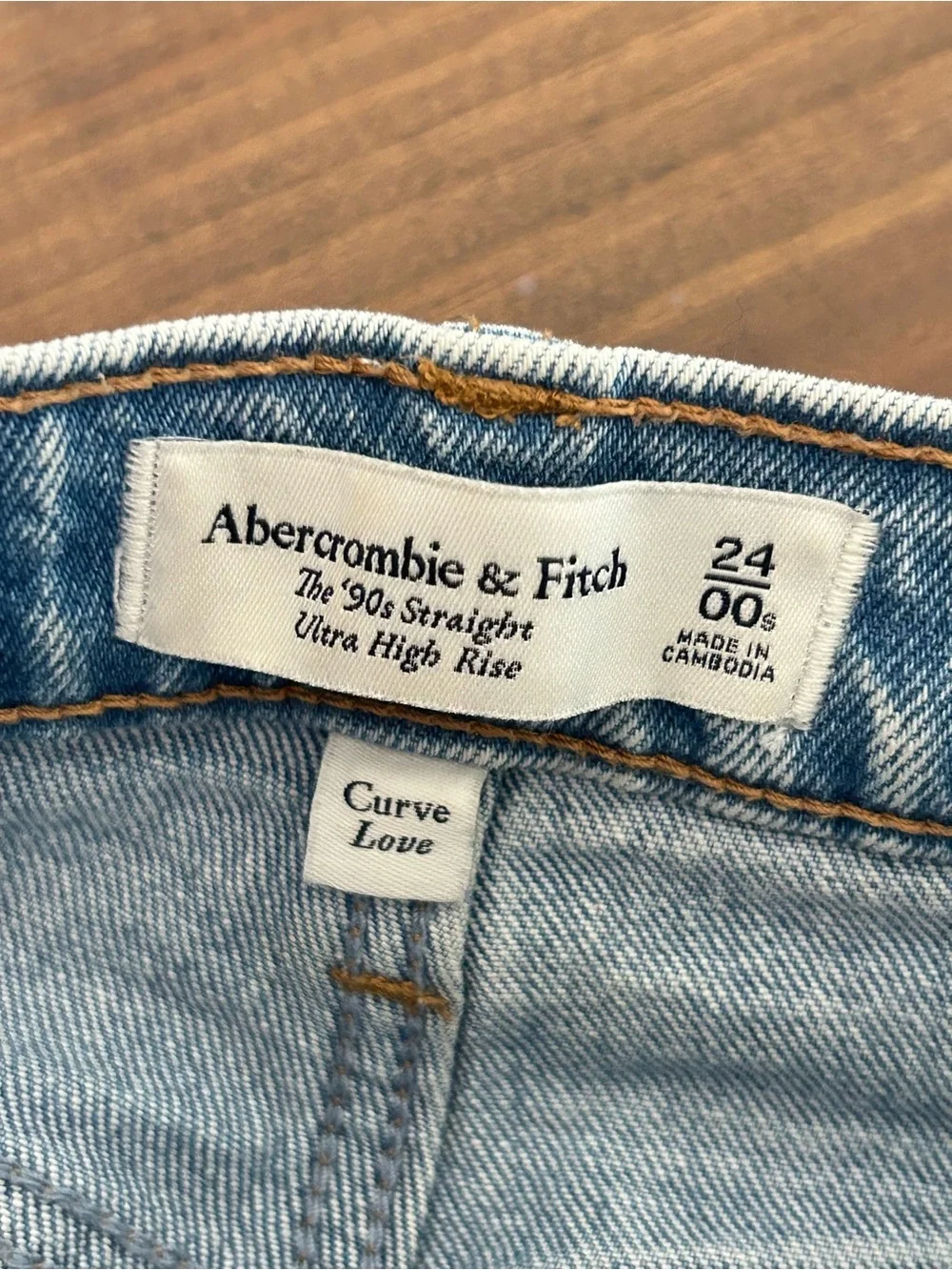 Abercrombie & Fitch curve Love The '90s Straight Utra High Rise 00/24